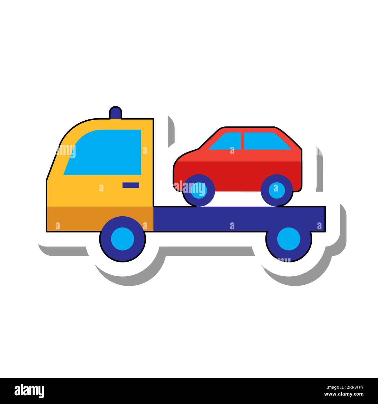 Forklift for evacuation of broken cars Stock Vector Image & Art - Alamy