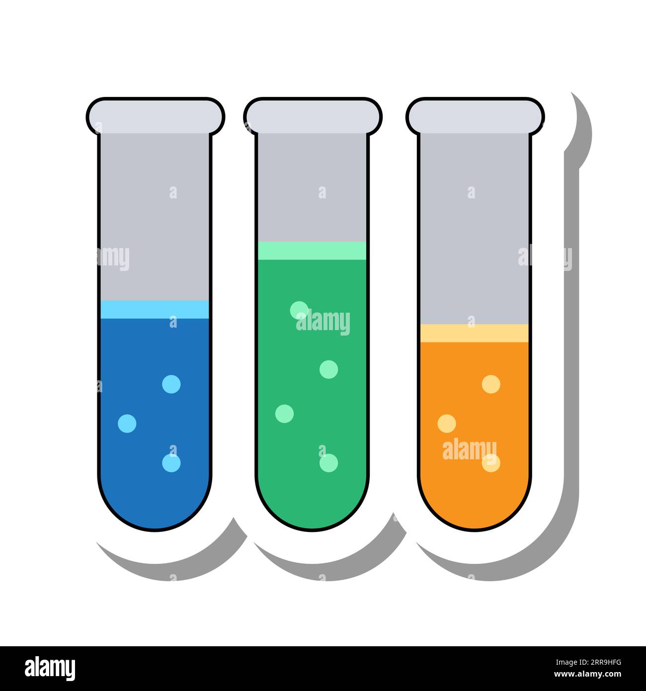 Laboratory test tubes with solutions Stock Vector Image & Art Alamy
