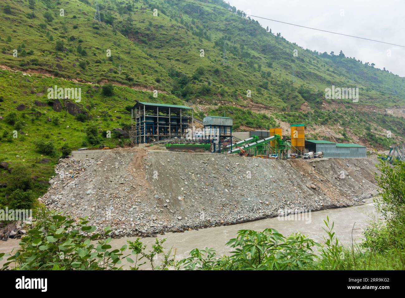 Heavy machinery at a Hydro Electric Power Project on River Satluj