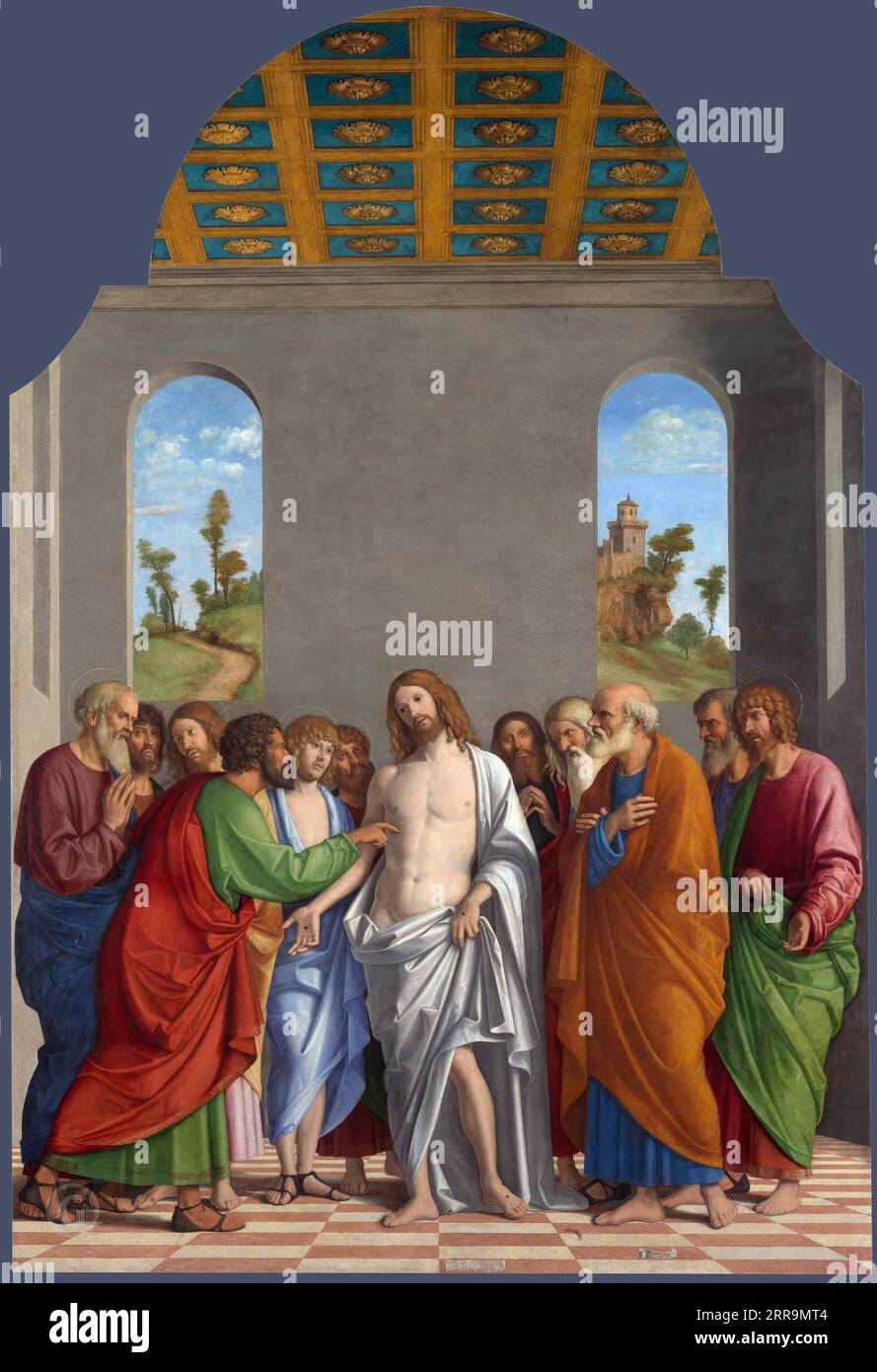 Giovanni Battista Cima da Conegliano - The Incredulity of Saint Thomas  1502-04 Stock Photo