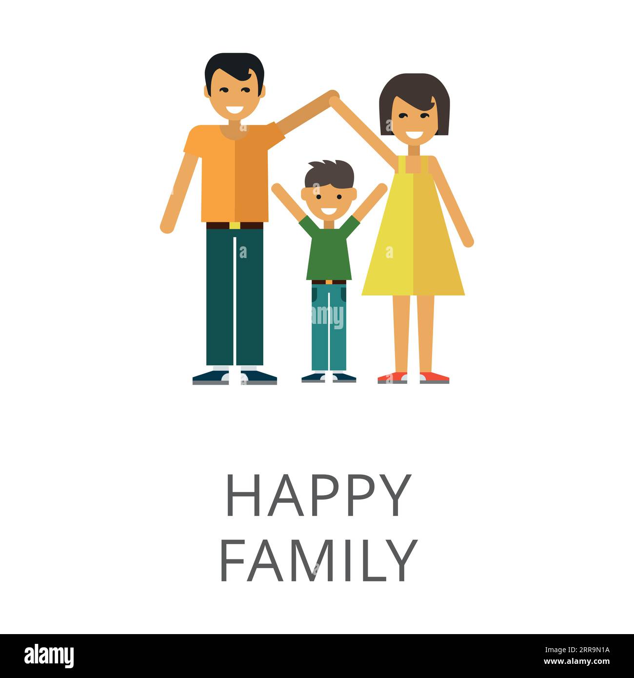 Woman and teenage son holding hands Stock Vector Images - Alamy