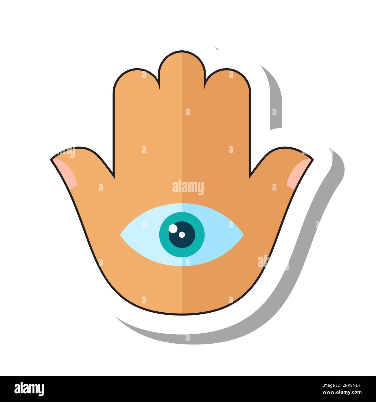 Eye or eyeball in center of open palm Stock Vector Image & Art Alamy
