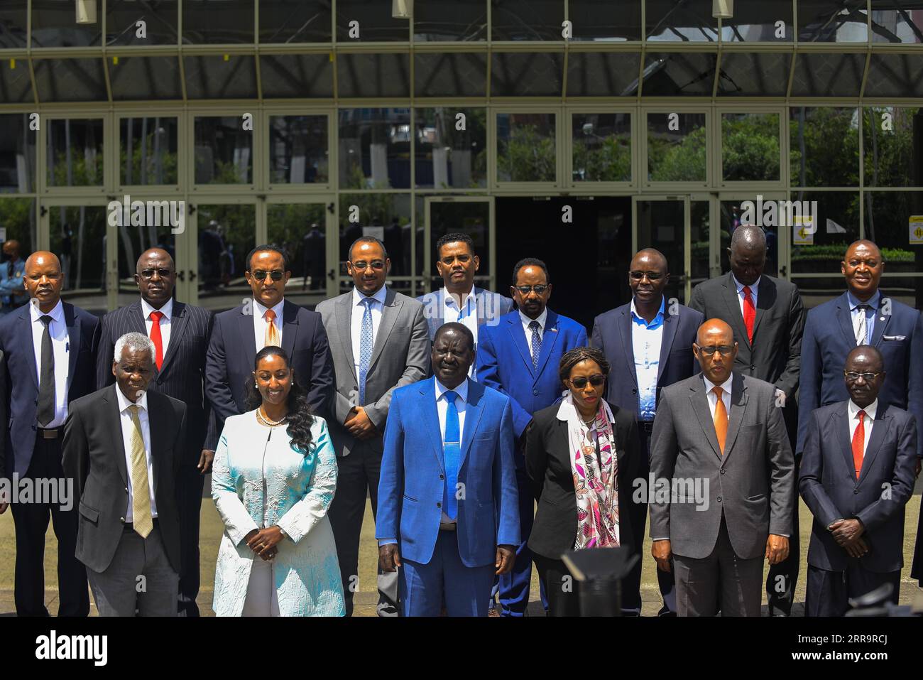 210628 -- ADDIS ABABA, June 28, 2021 -- Representatives of a high-level ministerial meeting on the Lamu Port-South Sudan-Ethiopia-Transport LAPSSET Corridor Program pose for a group photo in Addis Ababa, Ethiopia, on June 28, 2021. Ethiopia, Kenya, and South Sudan on Monday reiterated their commitment to advance the implementation of a mega infrastructure project in the East Africa region, also known as the LAPSSET Corridor Program.  ETHIOPIA-ADDIS ABABA-LAPSSET CORRIDOR-INFRASTRUCTURE PROJECT-MINISTERIAL MEETING MichaelxTewelde PUBLICATIONxNOTxINxCHN Stock Photo