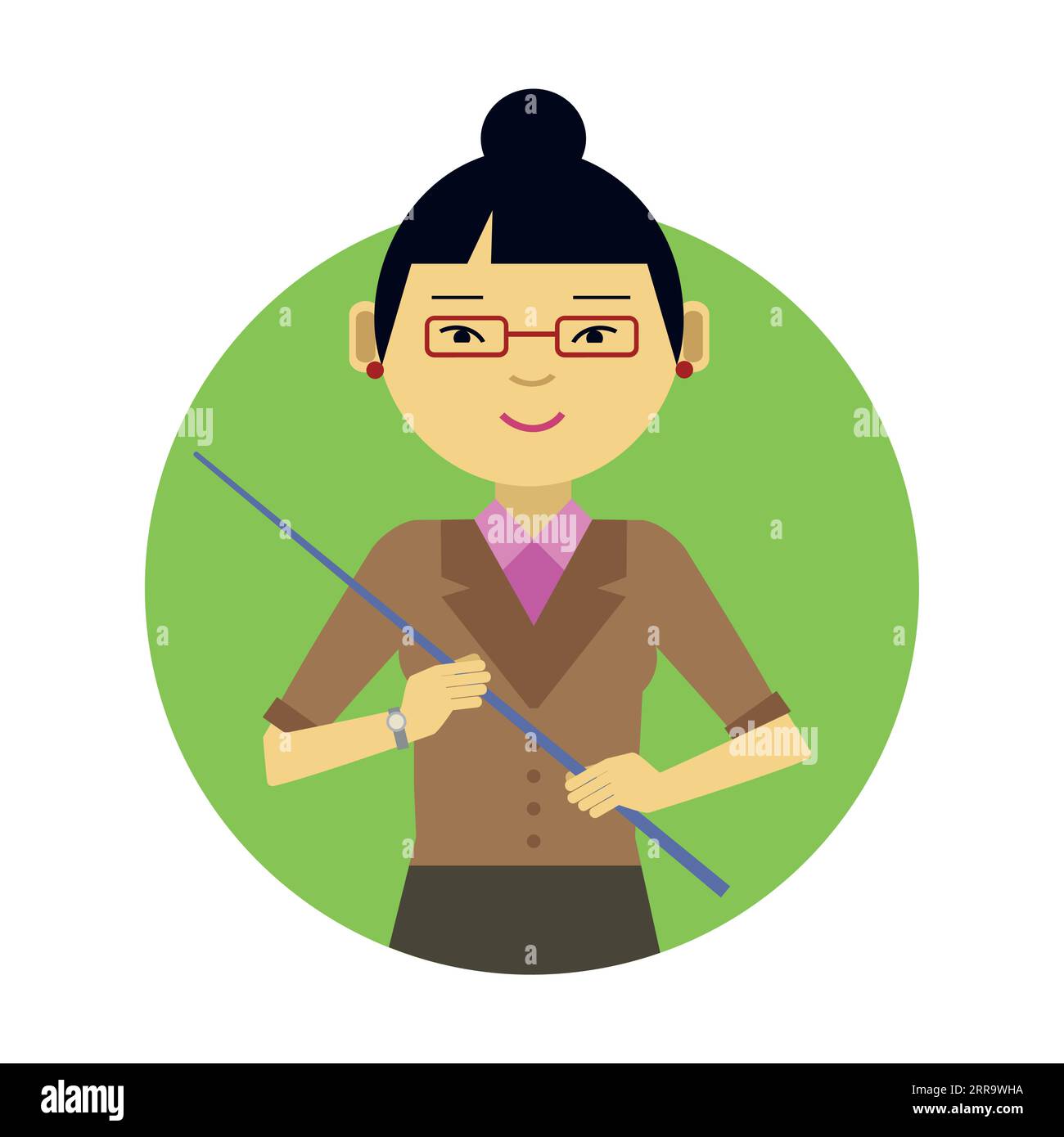 Woman with glasses vector Stock Vector Image & Art Alamy