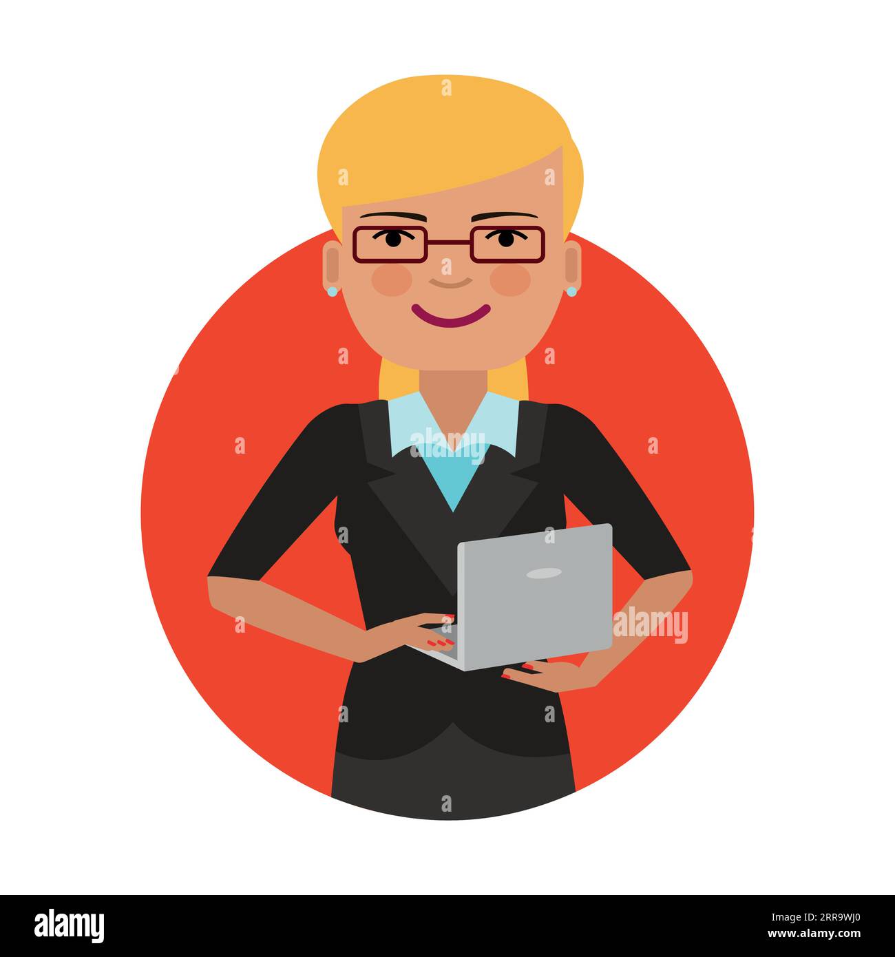 Business portrait woman computer Stock Vector Images - Alamy