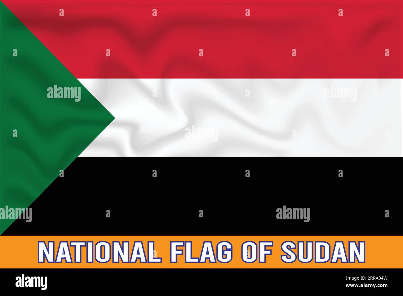 NATIONAL FLAG OF SUDAN 3D EFFECT Stock Vector Image &amp; Art - Alamy