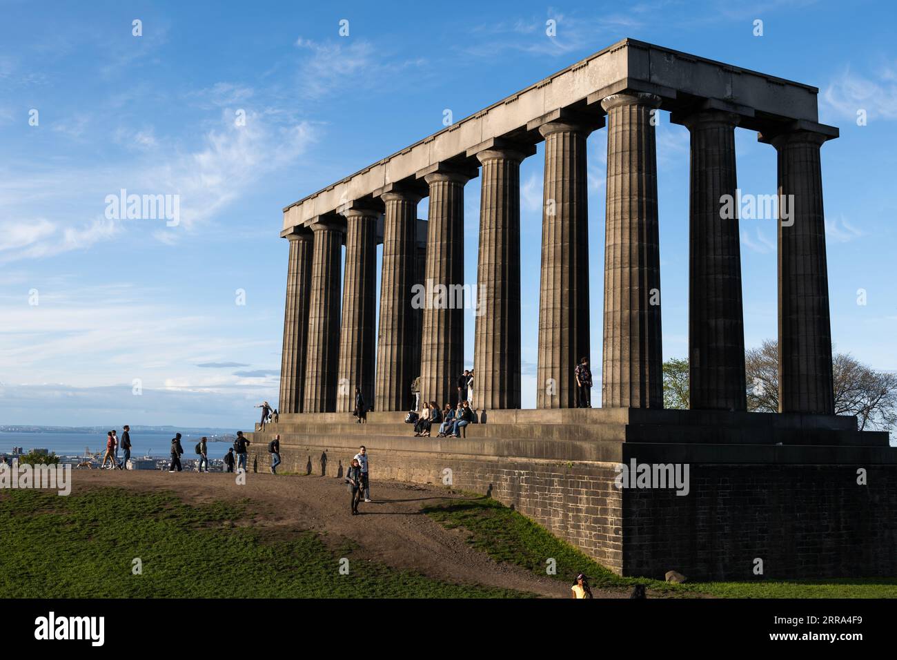 National Monument of Scotland on the Calton Hill in city of Edinburgh, Scotland, UK. Stock Photo
