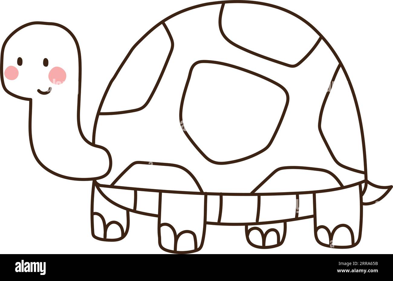 cute turtle animal doodle icon Stock Vector Image & Art - Alamy