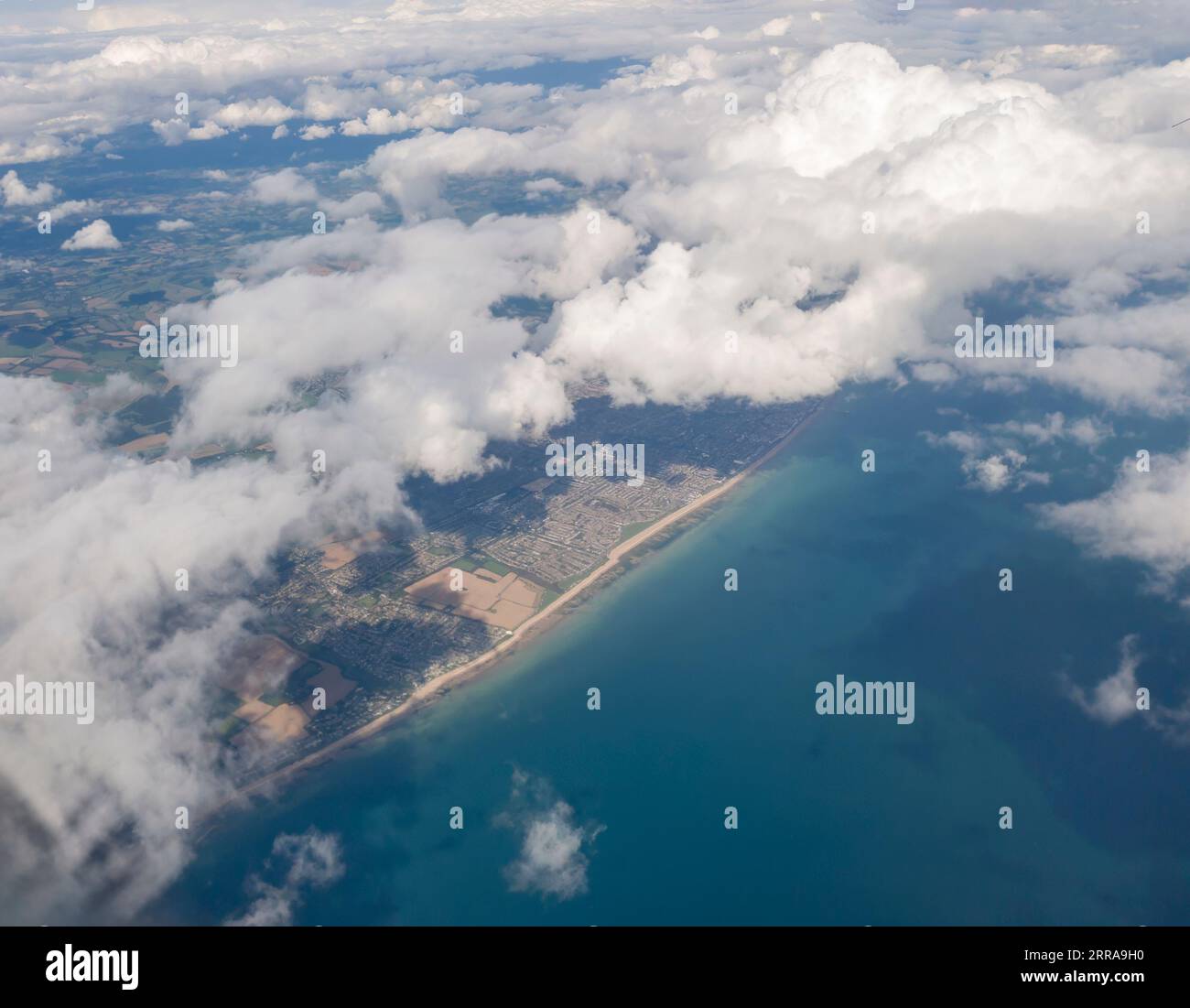 An aerial view of GoringbySea in Sussex, UK Stock Photo Alamy