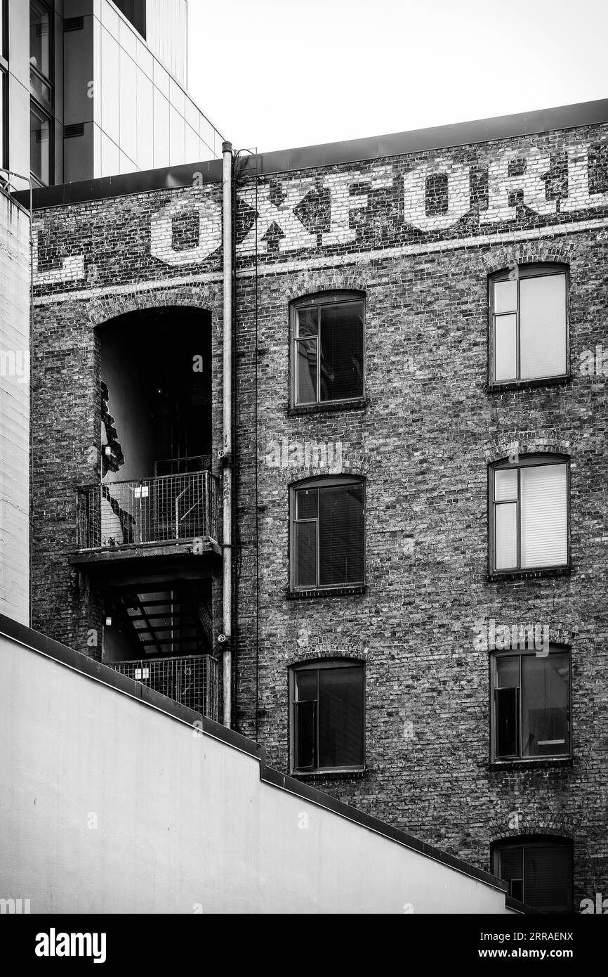 Seattle, WashingtonMay 18, 2023 Older apartment building with Oxfors