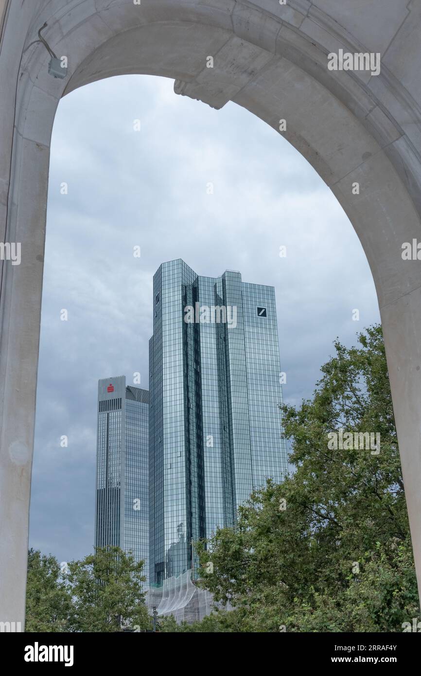 The offices of the Deutsche Bank, Frankfurt am Main, Germany. Stock Photo