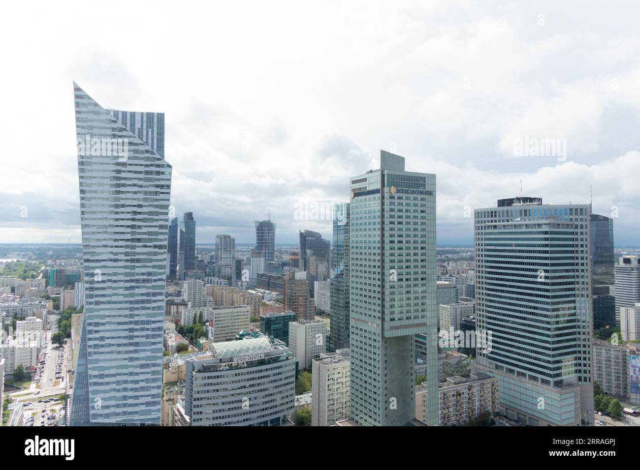 A view of the Warsaw skyline, Warsaw, Poland Stock Photo