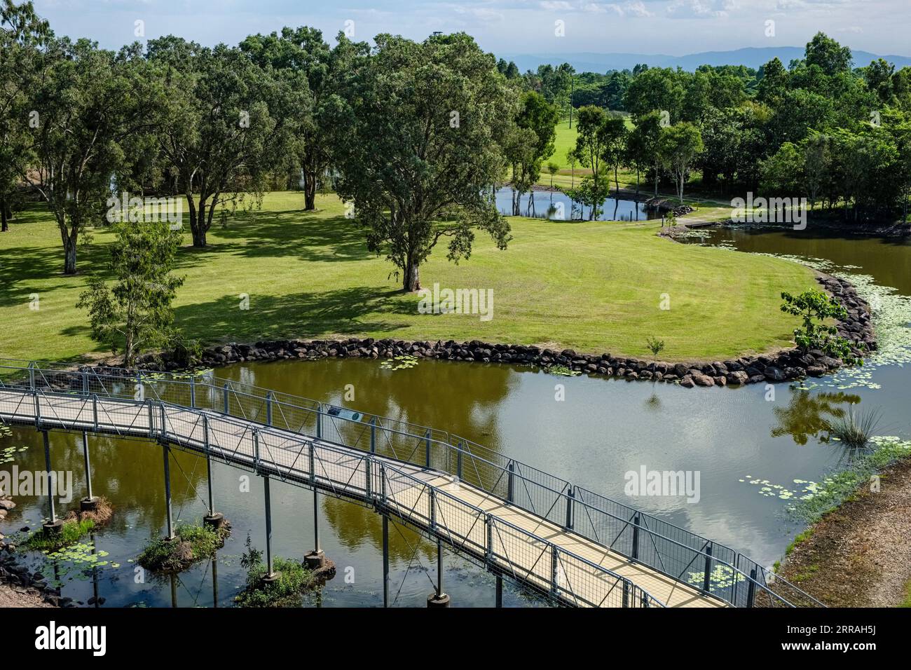 The suspended walkway at TYTO Wetlands, Ingham, Queensland, Australia Stock Photo