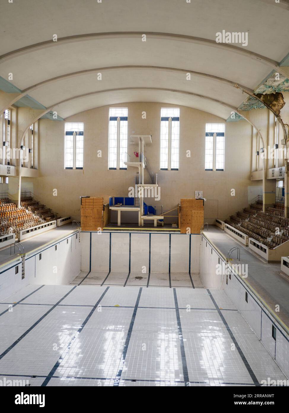The disused swimming pool at Bon Accord Baths in Aberdeen, Scotland