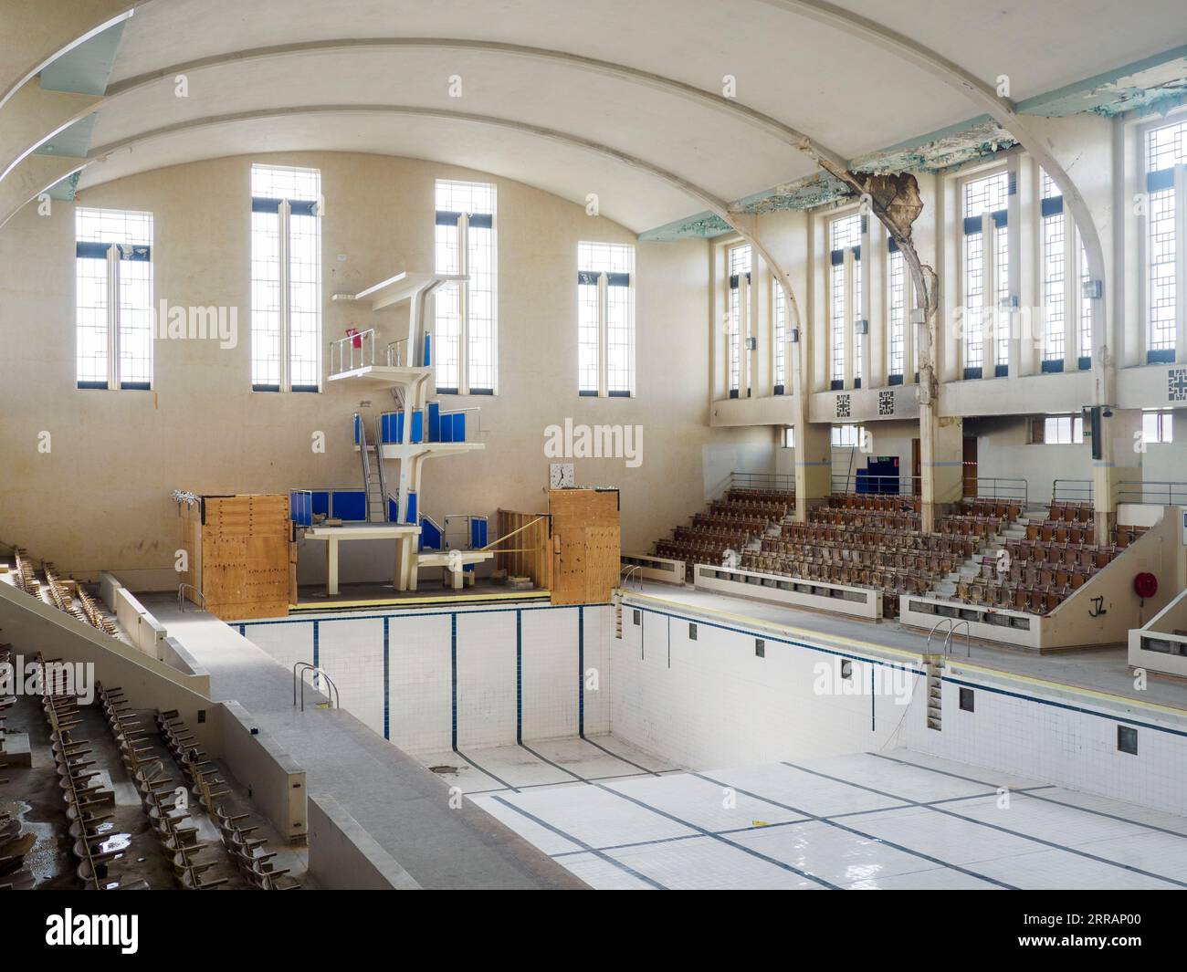 The disused swimming pool at Bon Accord Baths in Aberdeen, Scotland