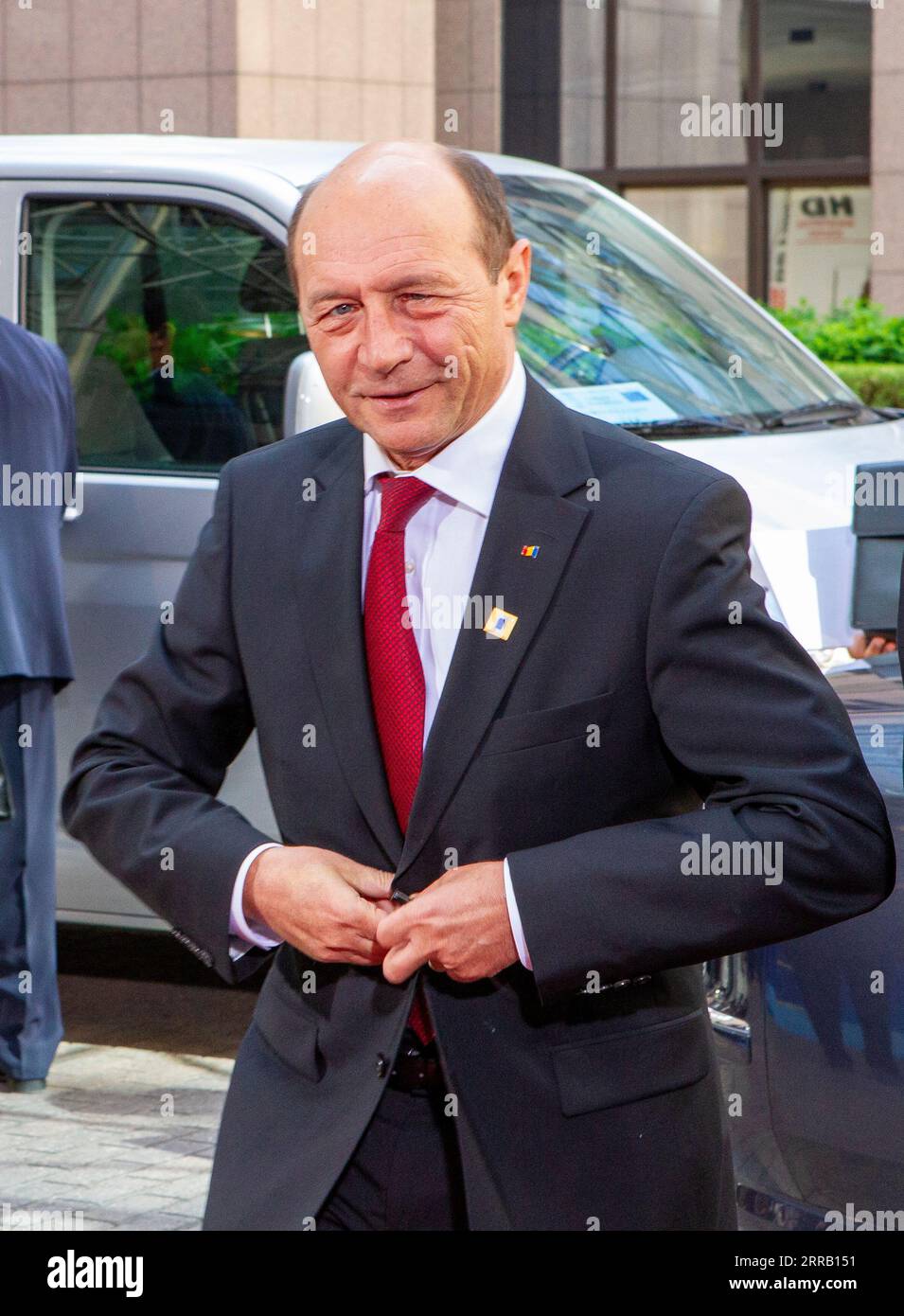 Romanian President Traian Basescu Stock Photo