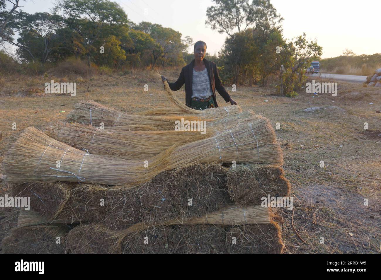 210825 KABWE ZAMBIA, Aug. 25, 2021 Charity Chikube, a trader in