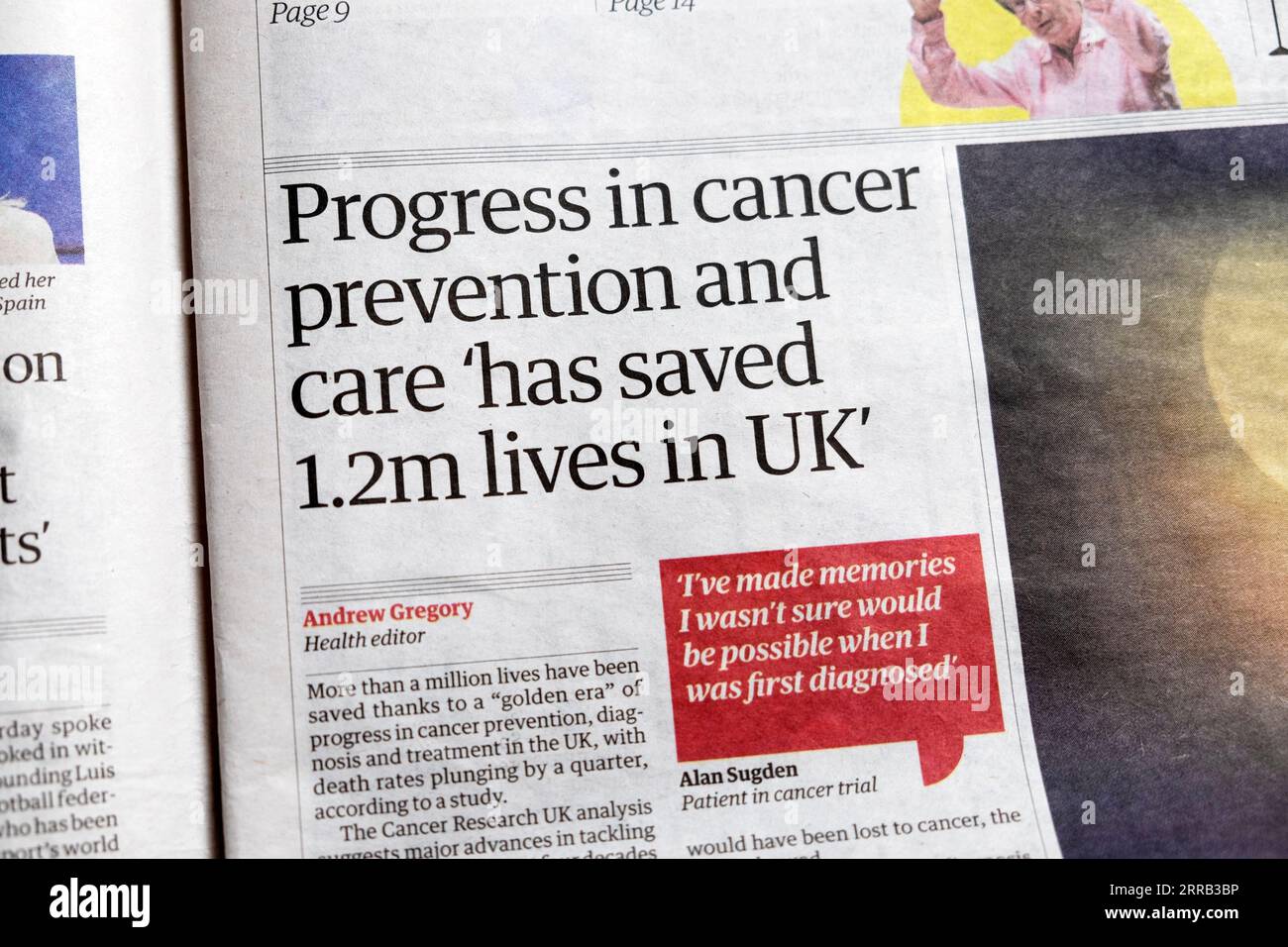 'Progress in cancer prevention and care 'has saved 1.2m lives in UK