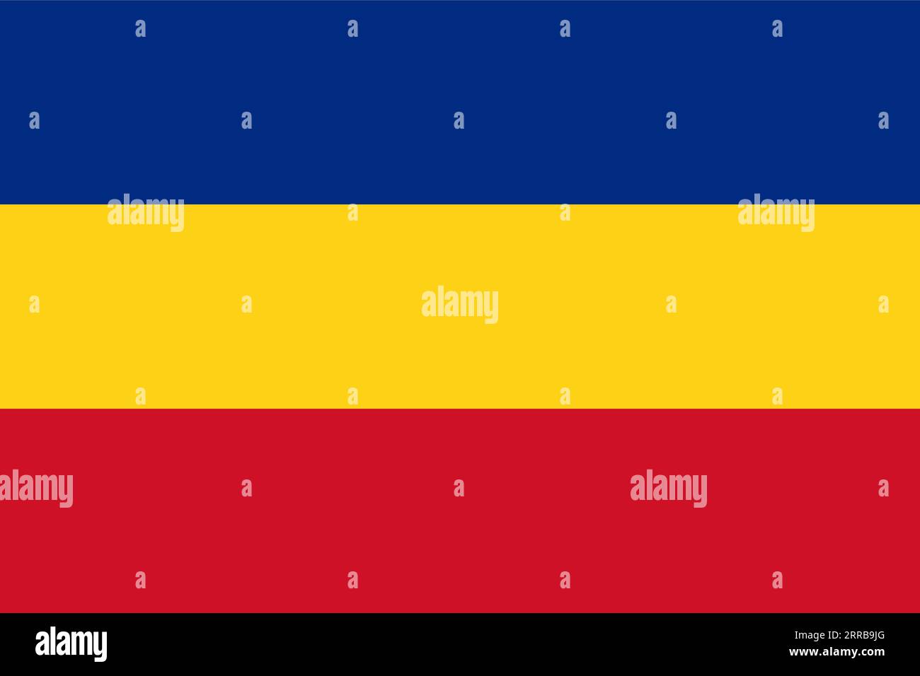 Vector Illustration of the Historical Timeline Flag of the United Principalities of Wallachia and Moldavia from 1859 to 1862 Stock Vector