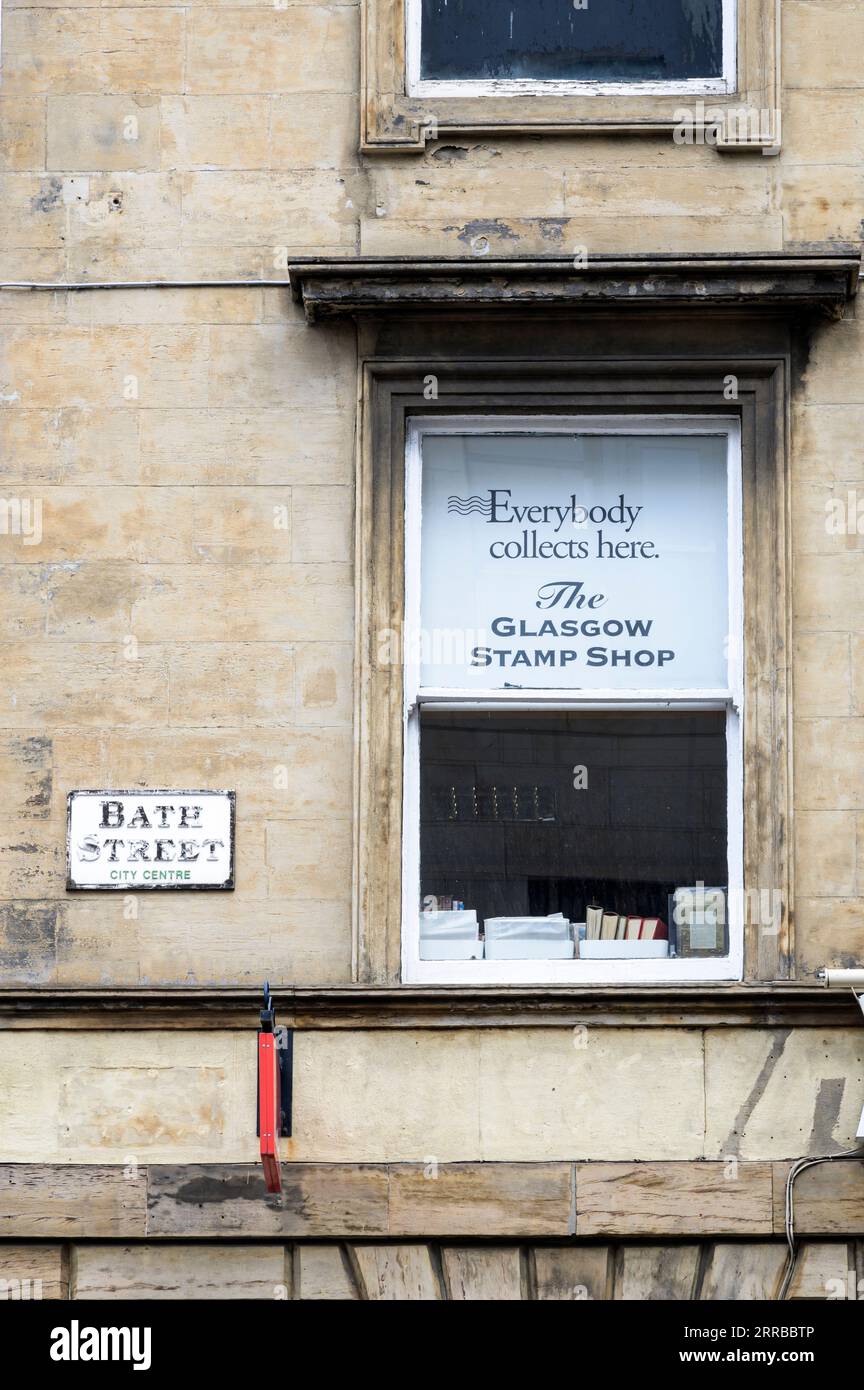 The Glasgow Stamp Shop, Bath Street, Glasgow, Scotland, UK, Europe