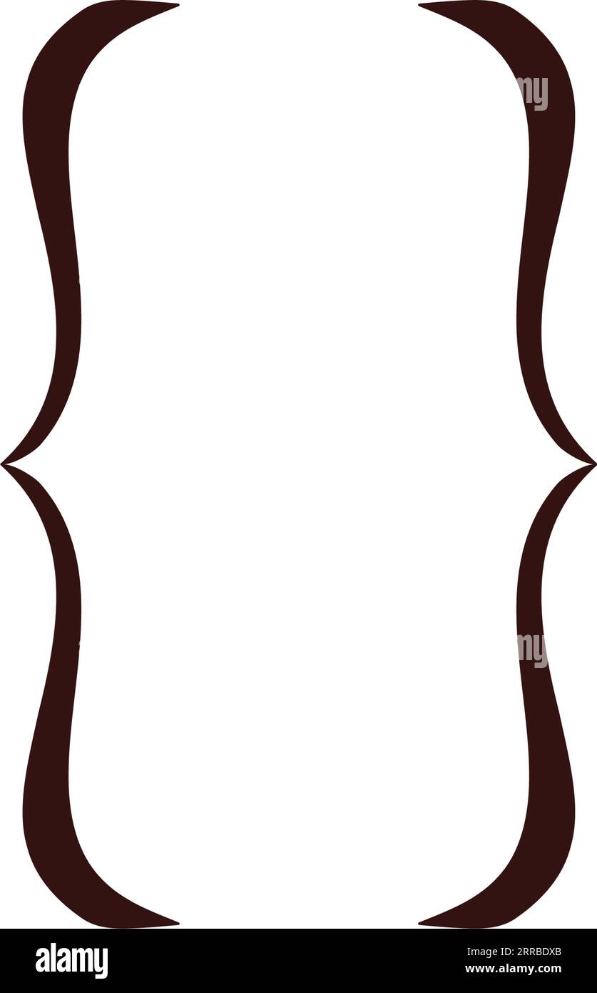 Bracket parenthesis vector. Linear shape icon for text. Typographic