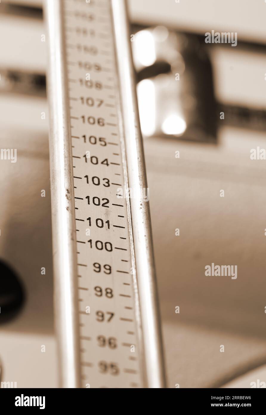 graduated rod of bathroom scales in the pediatrician s office to ...