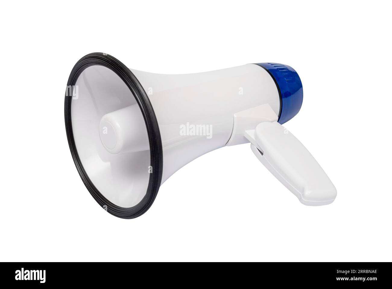 Electronic megaphone on white background Loud speaking device Stock Electronic megaphone on white background Loud speaking device Stock