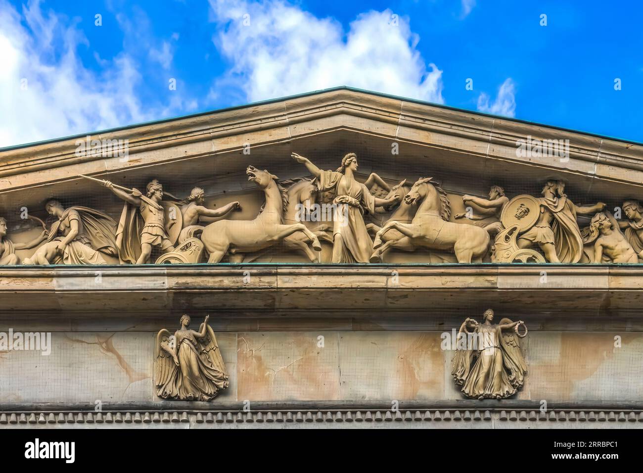 Facade Neue Wache Memorial Berlin Germany. Built in 1818.. After WW2 East German War Memorial against Fascism.  Now Memorial the Victims of War and Ty Stock Photo