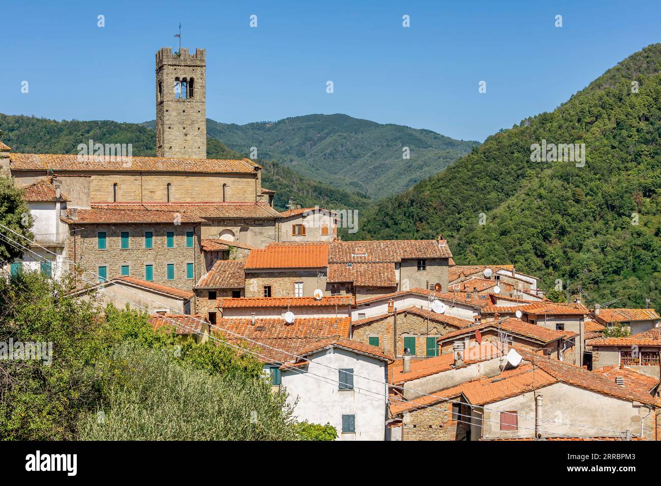 A glimpse of the historic center of Villa Basilica, Lucca, Italy Stock Photo