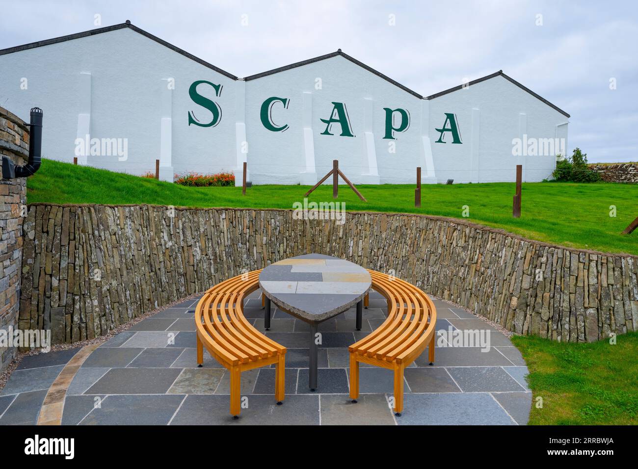 Scapa whisky distillery at Scapa, Mainland, Orkney Islands, Scotland, UK Stock Photo