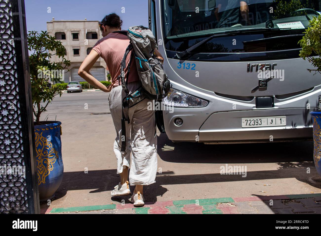 Marrakech, Morocco - August 28, 2023 People traveling in a Supratours bus  between Marrakech and Agadir. The price is cheap and the service excellent  Stock Photo - Alamy
