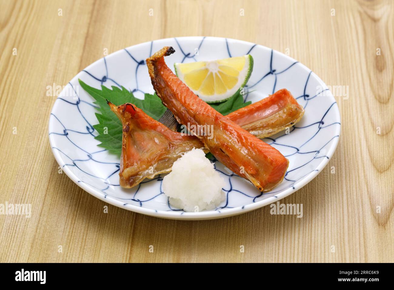 grilled salmon belly, Japanese cuisine Stock Photo