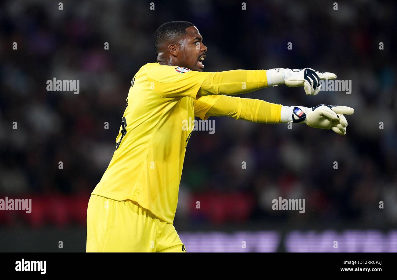 France goalkeeper Mike Maignan during the UEFA Euro 2024 Qualifying