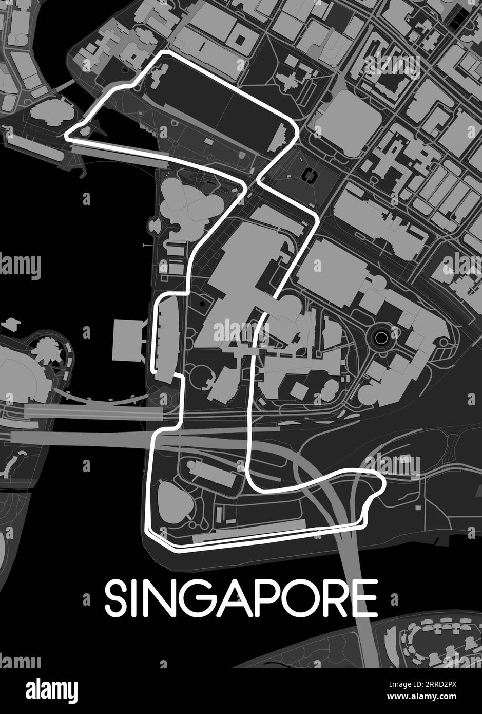 Singapore Grand Prix track map Stock Vector Image & Art Alamy