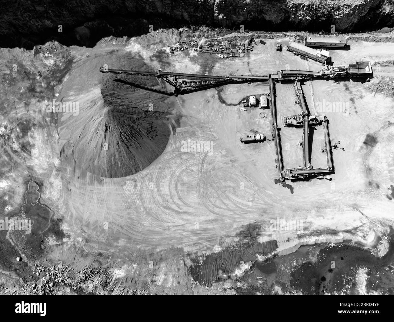 Drone in open pit mine Black and White Stock Photos & Images Alamy