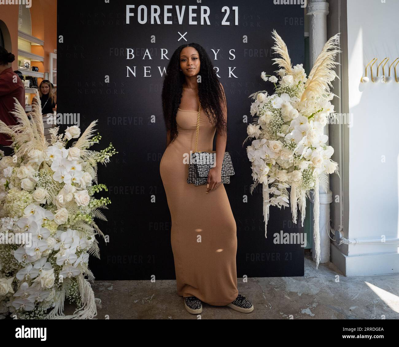 New York, USA. 21st July, 2023. Yaya Dacosta attends the Forever 21 x  Barney's New York event at Chillhouse in New York, New York, on Sept. 7,  2023. (Photo by Gabriele Holtermann/Sipa, image size:1300x1130