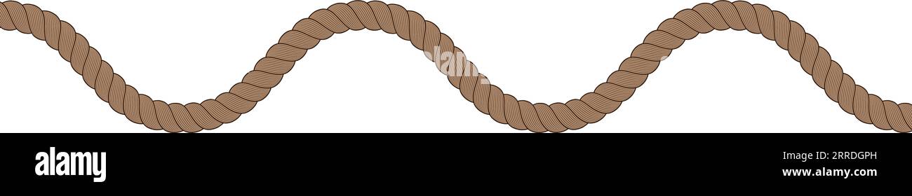 Singular Rope Wavy wavy line rope Stock Vector Image & Art - Alamy