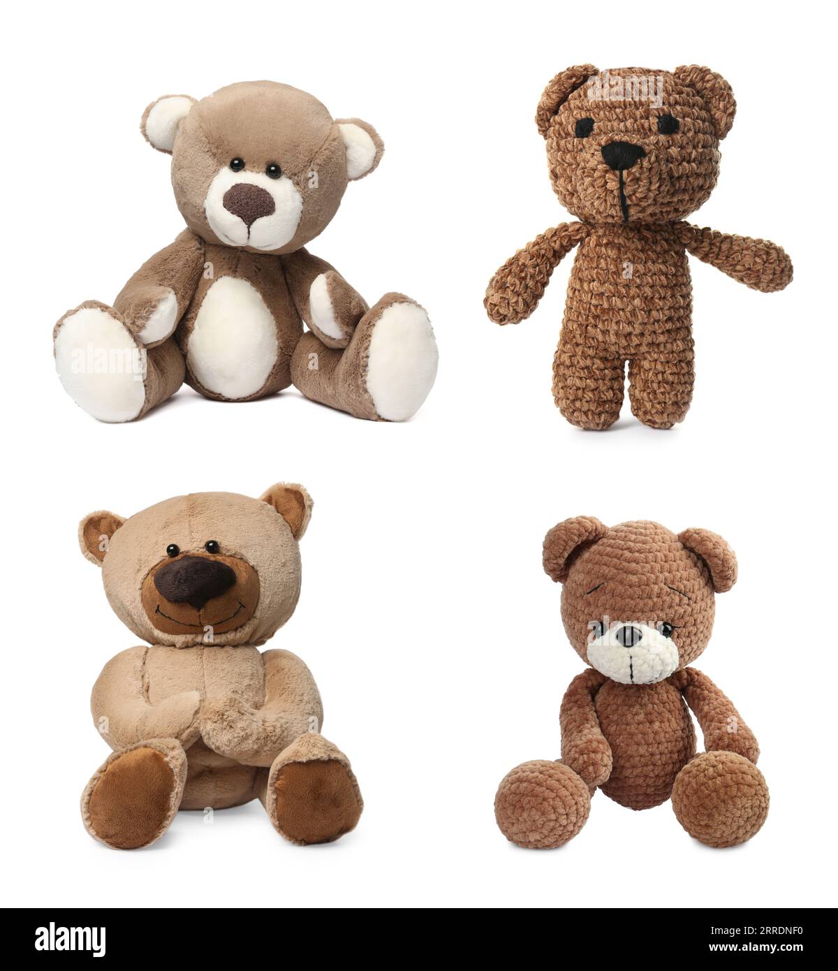 Set with different soft toy bears isolated on white Stock Photo Alamy