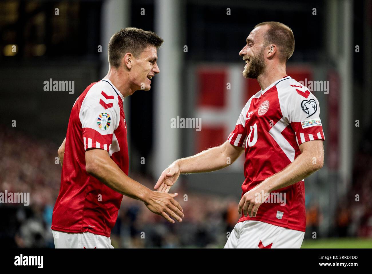 Copenhagen, Denmark. 07th Sep, 2023. Joakim Maehle (5) of Denmark