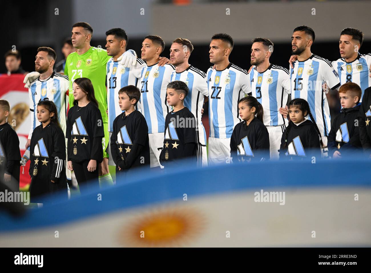 Buenos Aires, Argentina. 07th Sep, 2023. BUENOS AIRES, ARGENTINA - SEPTEMBER 07: Lionel Messi and Argentina team during the FIFA World Cup 2026 Qualifier match round 1 between Argentina and Ecuador at Estadio Mas Monumental Antonio Vespucio Liberti on September 07, 2023 in Buenos Aires, Argentina. (Photo by Diego Halisz/SFSI) Credit: Sebo47/Alamy Live News Stock Photo