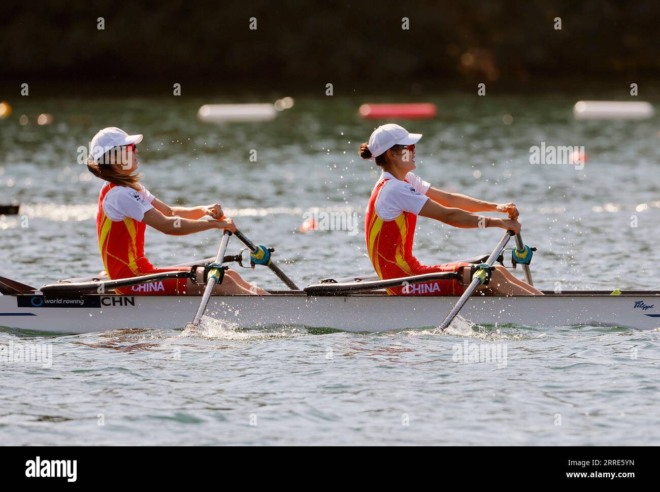 Belgrade, Serbia. 7th Sep, 2023. China's Zou Jiaqi (L) and Qiu Xiuping ...