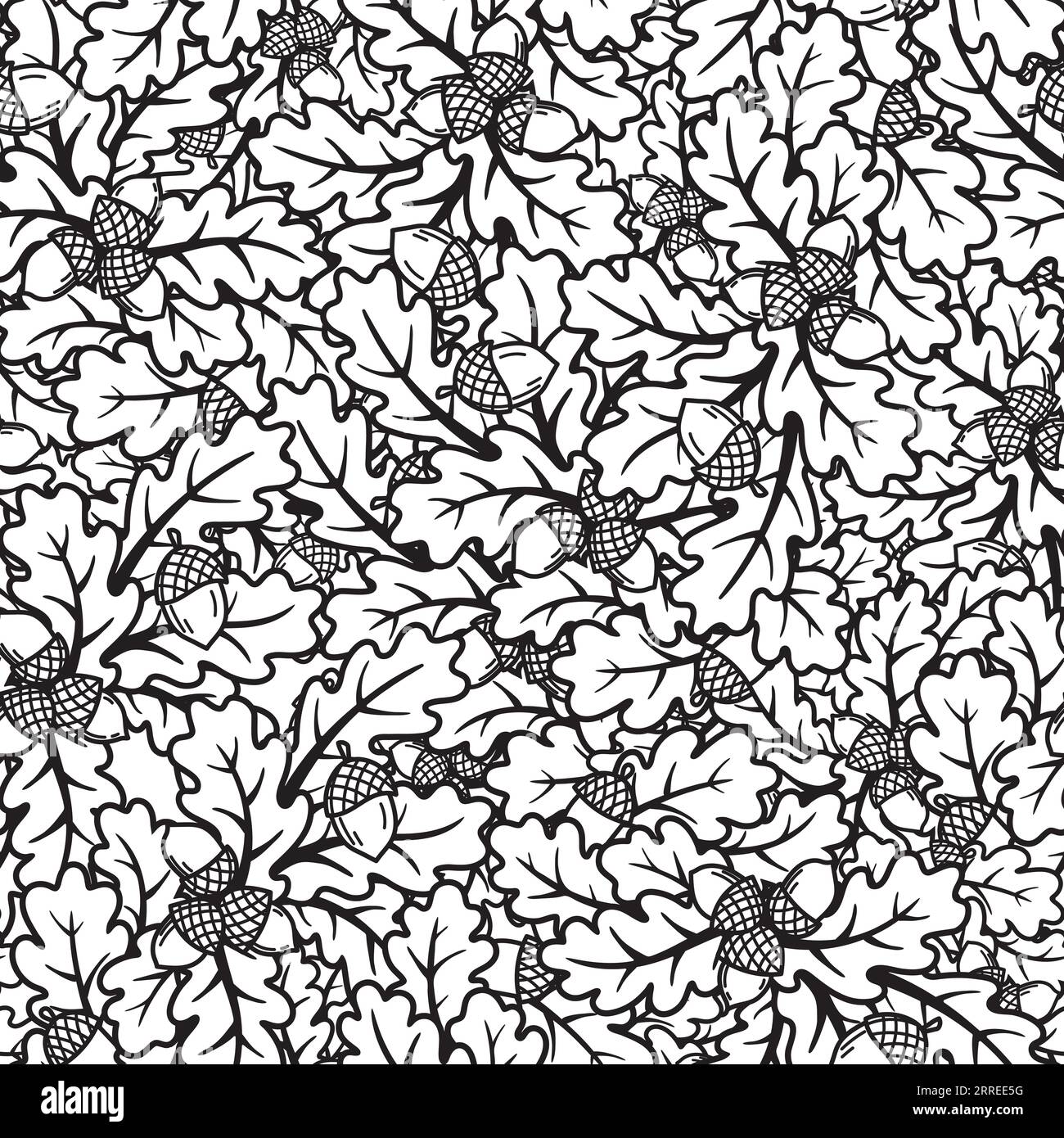 Oak Seamless Pattern Stock Vector Image & Art - Alamy
