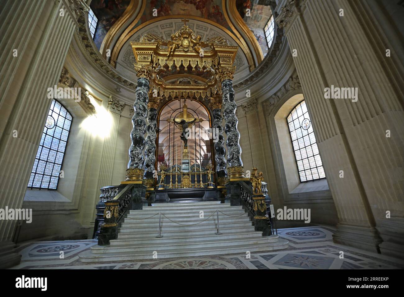 Marble altar - Dome des Invalides, Paris, France Stock Photo