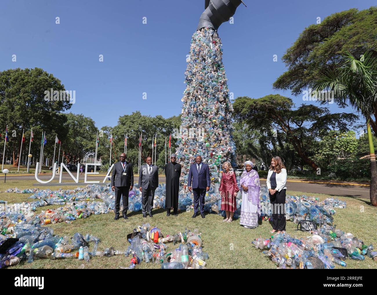 220304 NAIROBI, March 4, 2022 Delegates pose for a photo in front