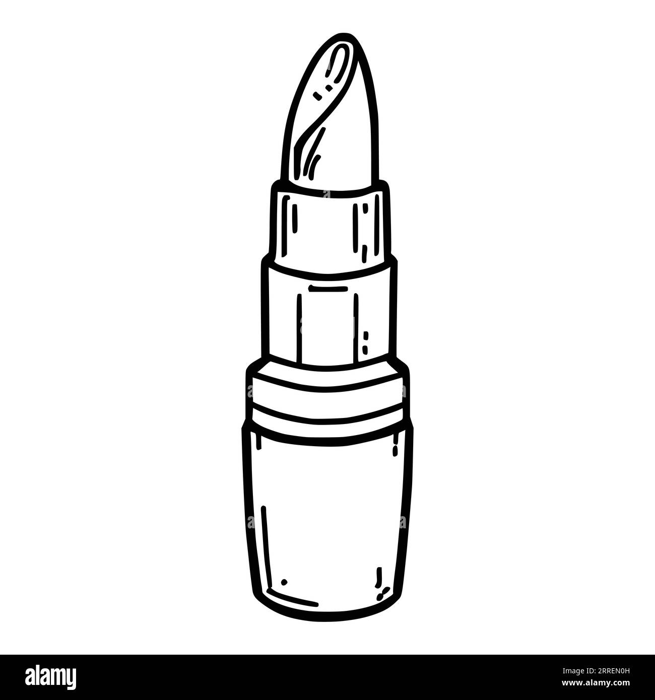 Lipstick Coloring Pages For Kids Stock Vector