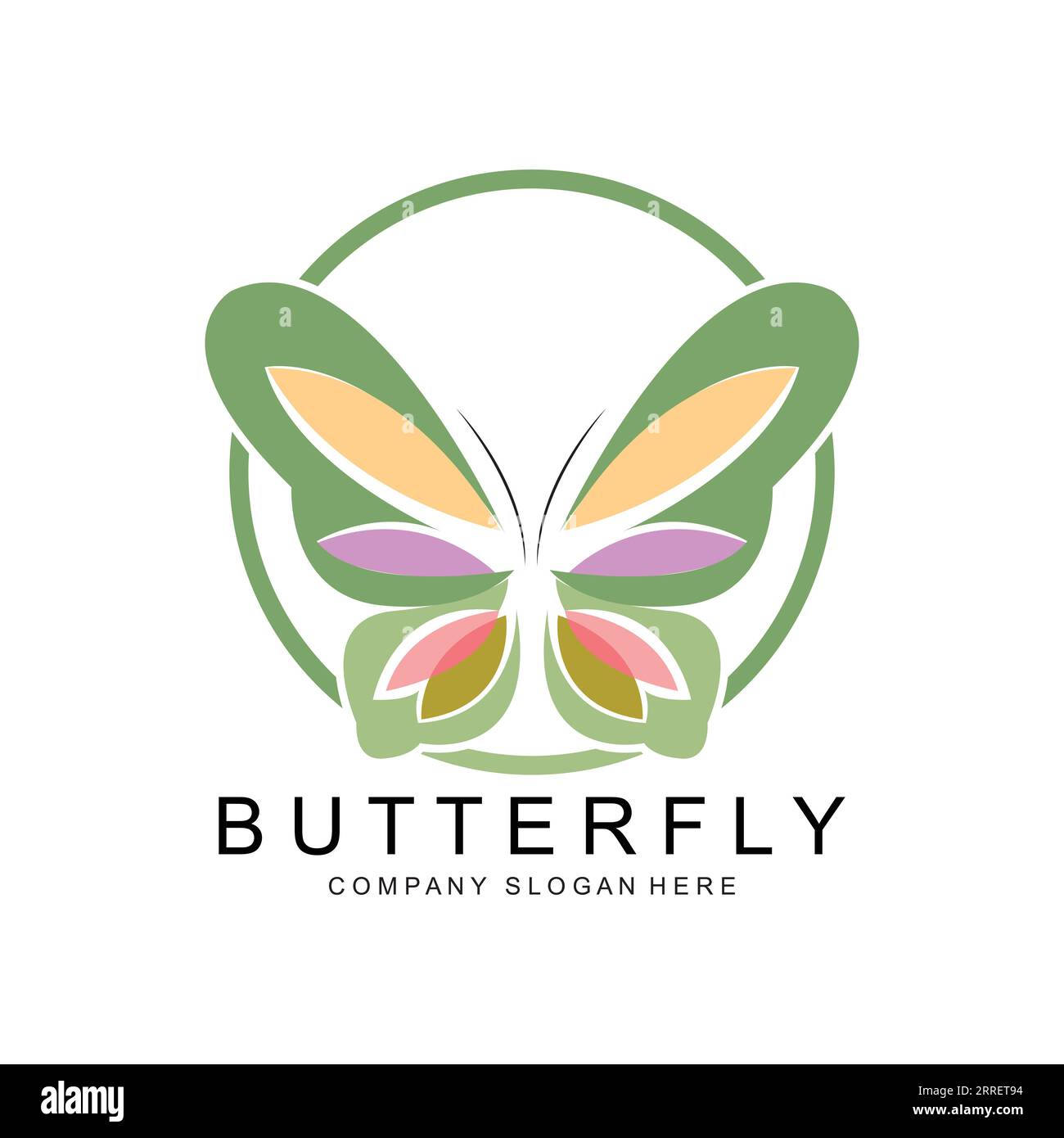 Butterfly Logo Design, Beautiful Flying Animal, Company Brand Icon