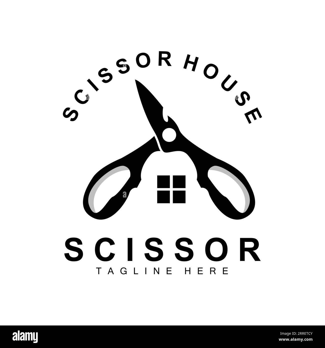 Scissors Logo Design, Shaver Vector, Scissors