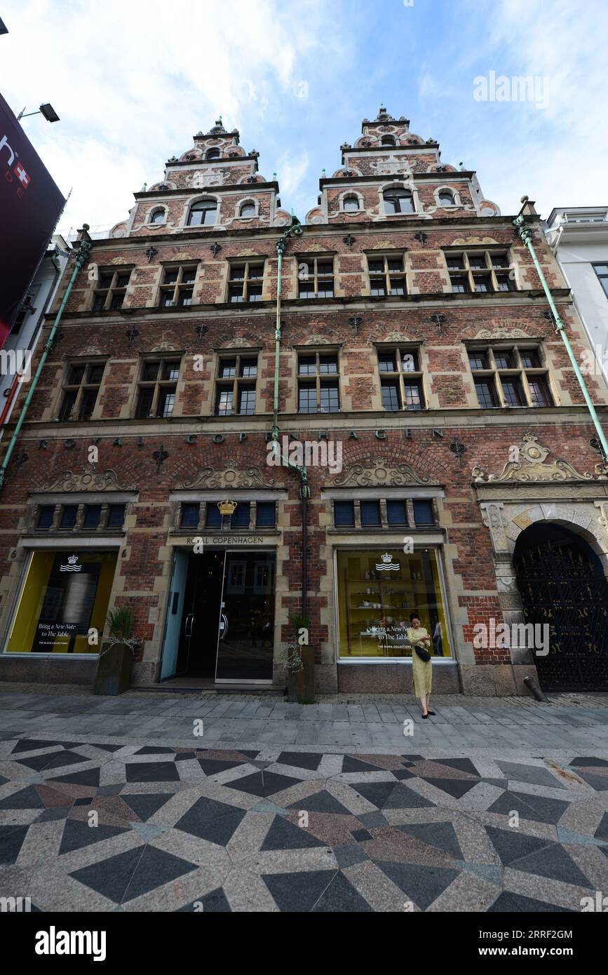 The Royal Copenhagen shop on Strøget pedestrian street in Copenhagen ...