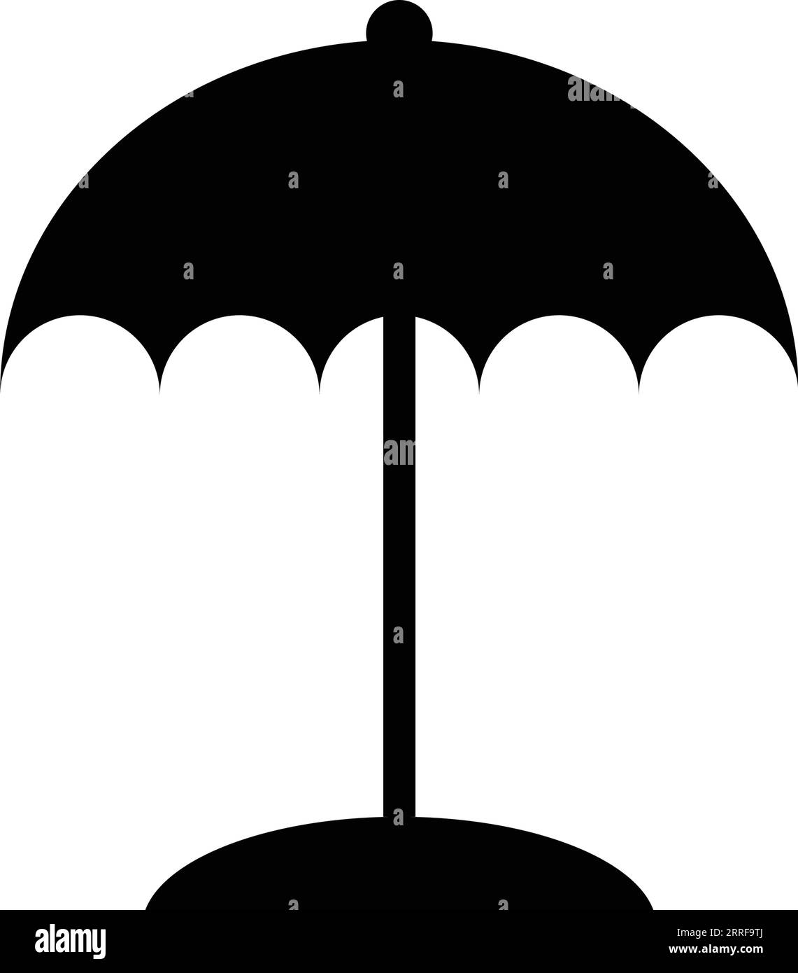 Umbrella beach icon silhouette design template isolated Stock Vector