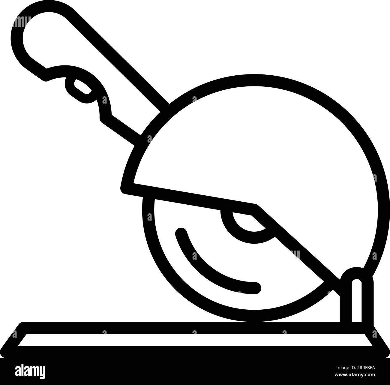 Linear angle grinder icon as an editable outline for your design Stock Vector